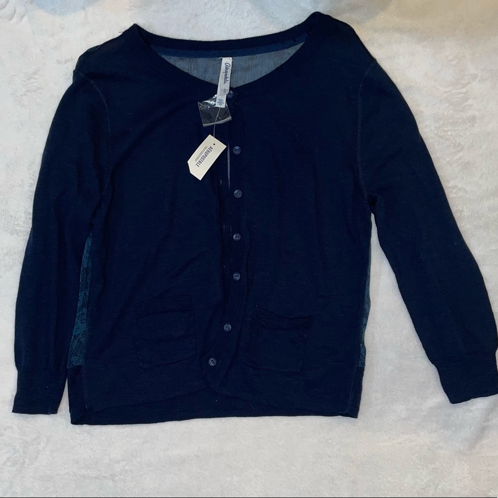 Aeropostale Youth Large Blue Flower Sweater